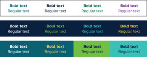 Common colour pairings diagram